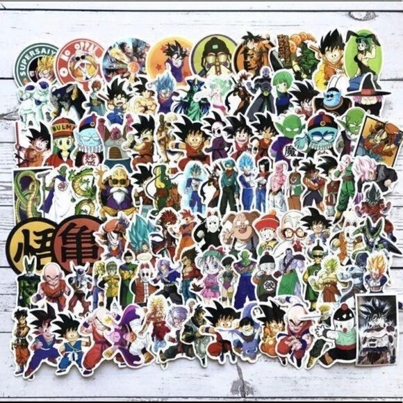 𝅺DRAGON Ball Z Party Birthday Stickers Gift 100Pc - Picture 1 of 7